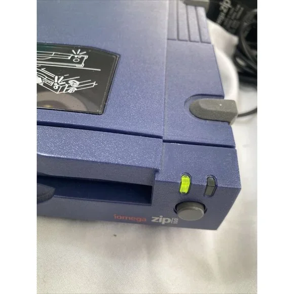 Iomega Zip 100 Parallel Port External Disk Drive Z100P2 With Adapter Cord Tested - Picture 10 of 10